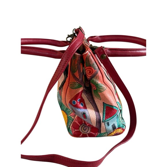 Anna by Anuschka Women's Genuine Leather Convertible Tote Crossbody Village - Picture 6 of 12